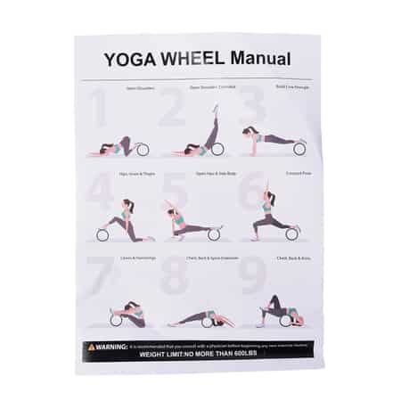 Purple Yoga Wheel for Flexibility, Stretching, Home Fitness, Balance Training (Bearing Up to 600 pounds) image number 4
