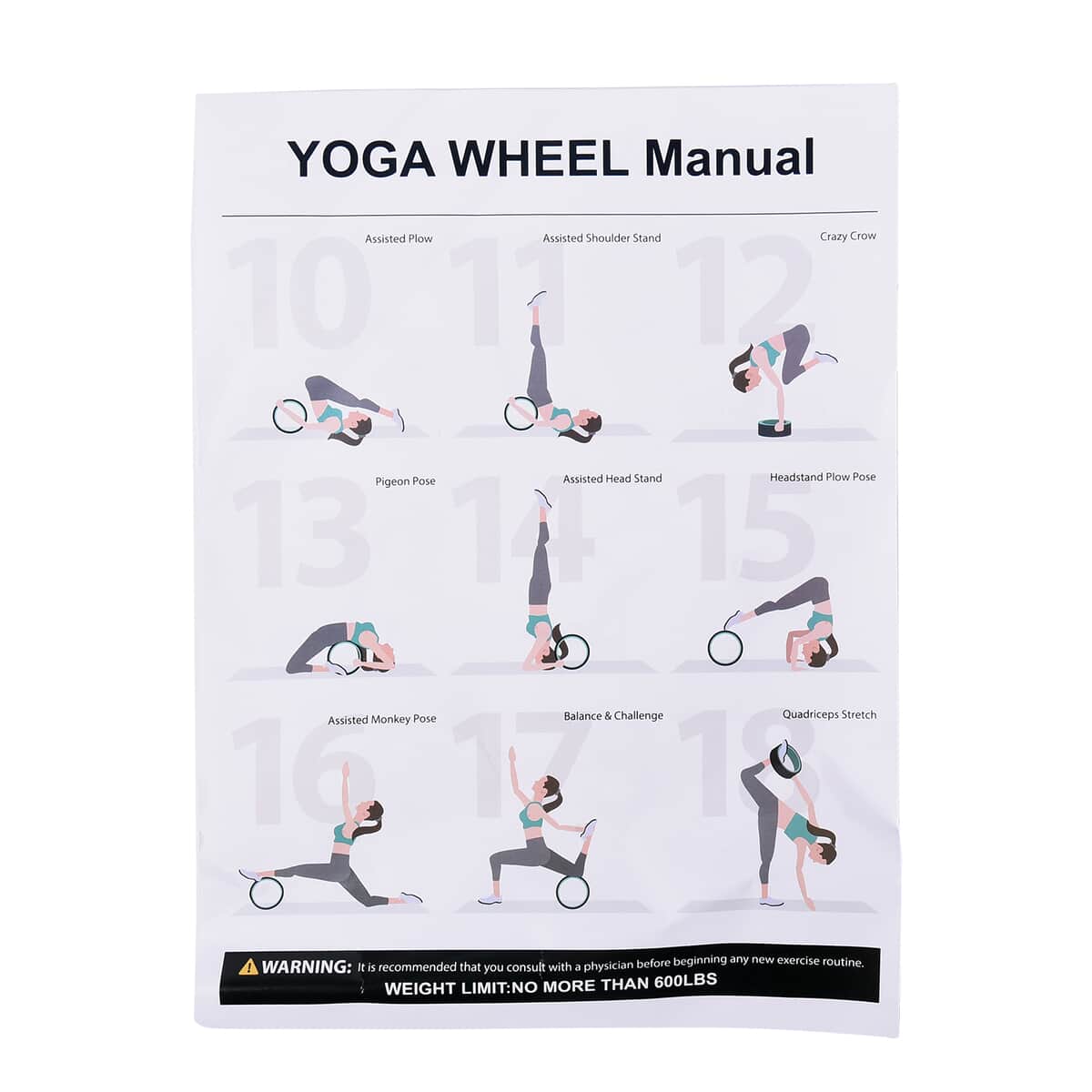 Purple Yoga Wheel for Flexibility, Stretching, Home Fitness, Balance Training (Bearing Up to 600 pounds) image number 5