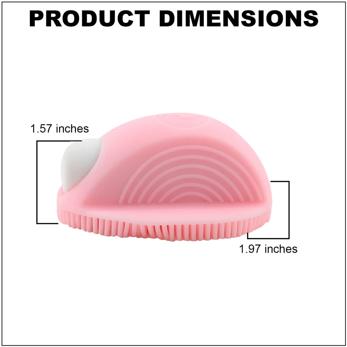 Set of 2 Pink Silicone Cleansing Brush (1.97"x1.57") image number 3