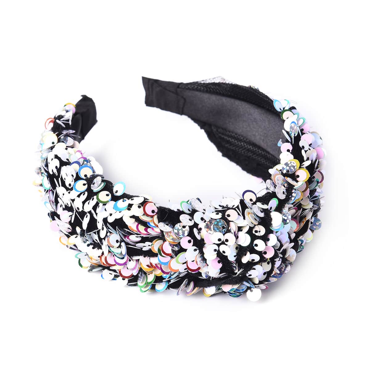 Set of 3 Multi Color Sparkly Wide-Brimmed Headband (5x6.2x1.5) image number 4