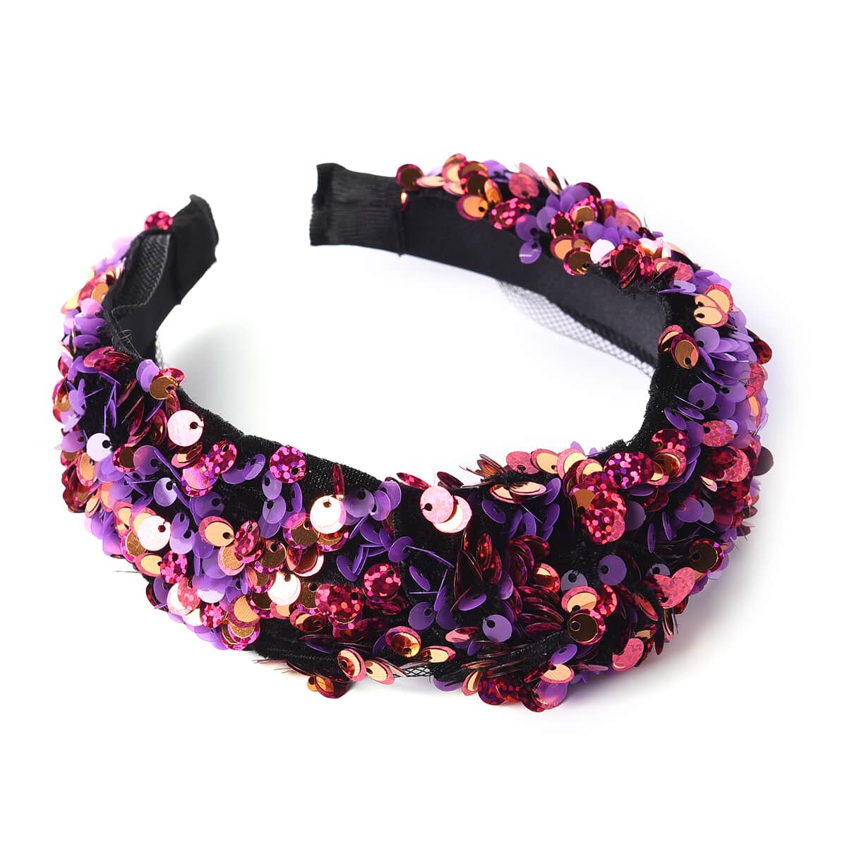 Set of 3 Multi Color Sparkly Wide-Brimmed Headband (5x6.2x1.5) image number 6