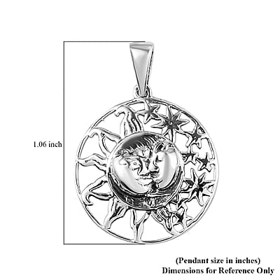 Sterling Silver Celestial Pendant 2.10 Grams