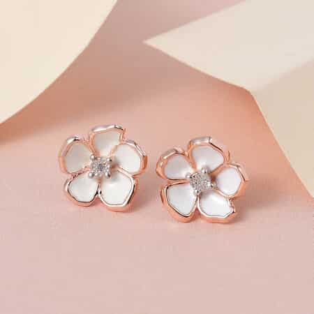 Pear Cut Flower Natural Morganite Earrings in 5 Petal Style Sterling Studs  with Posts in Sterling Silver Dainty Prong Earrings