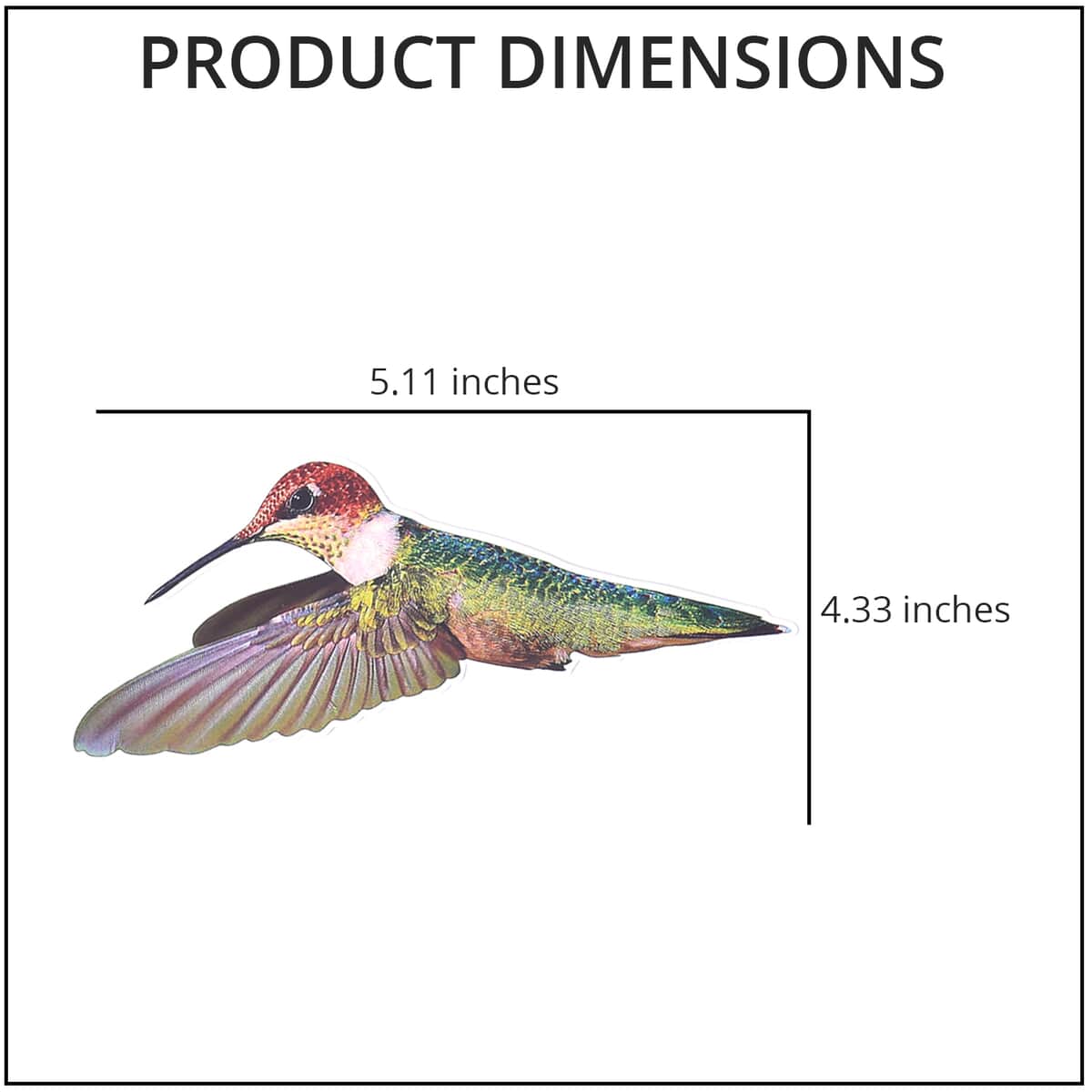 Set of 4 Multi Color Hummingbird Anti-Collision Window Clings image number 3