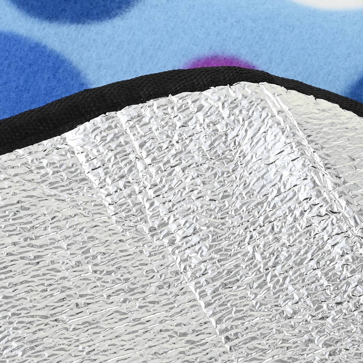 HOMESMART Multi Color Polka Dot Pattern Fleece Picnic Blanket image number 2