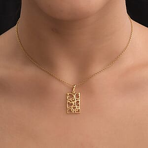 14K Yellow Gold Over Sterling Silver Pierced Heart Pendant 2 Grams