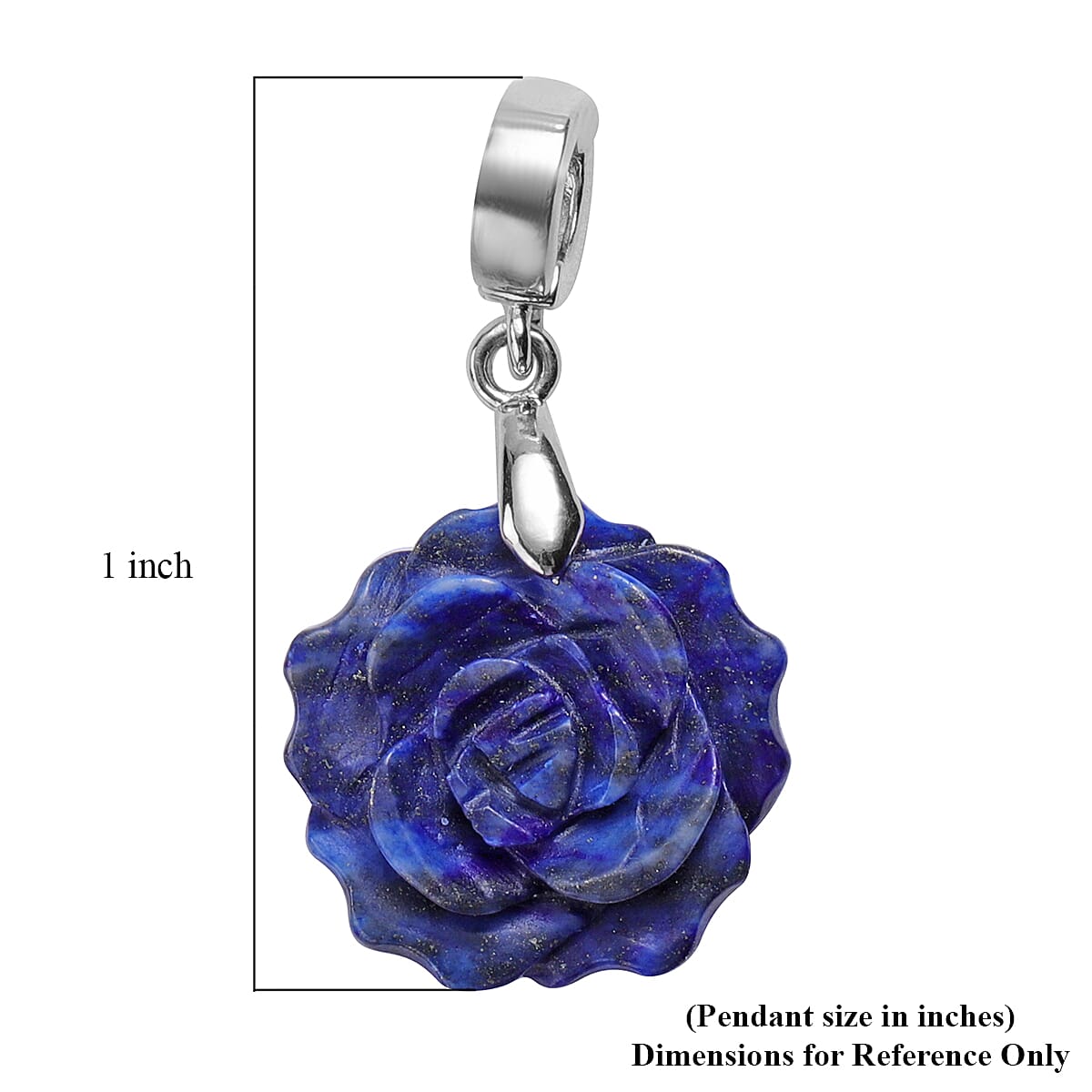 15.50 ctw Lapis Lazuli and Freshwater Purple Pearl Necklace 18-20 Inch and Enhancer Bail in Stainless Steel & Silvertone