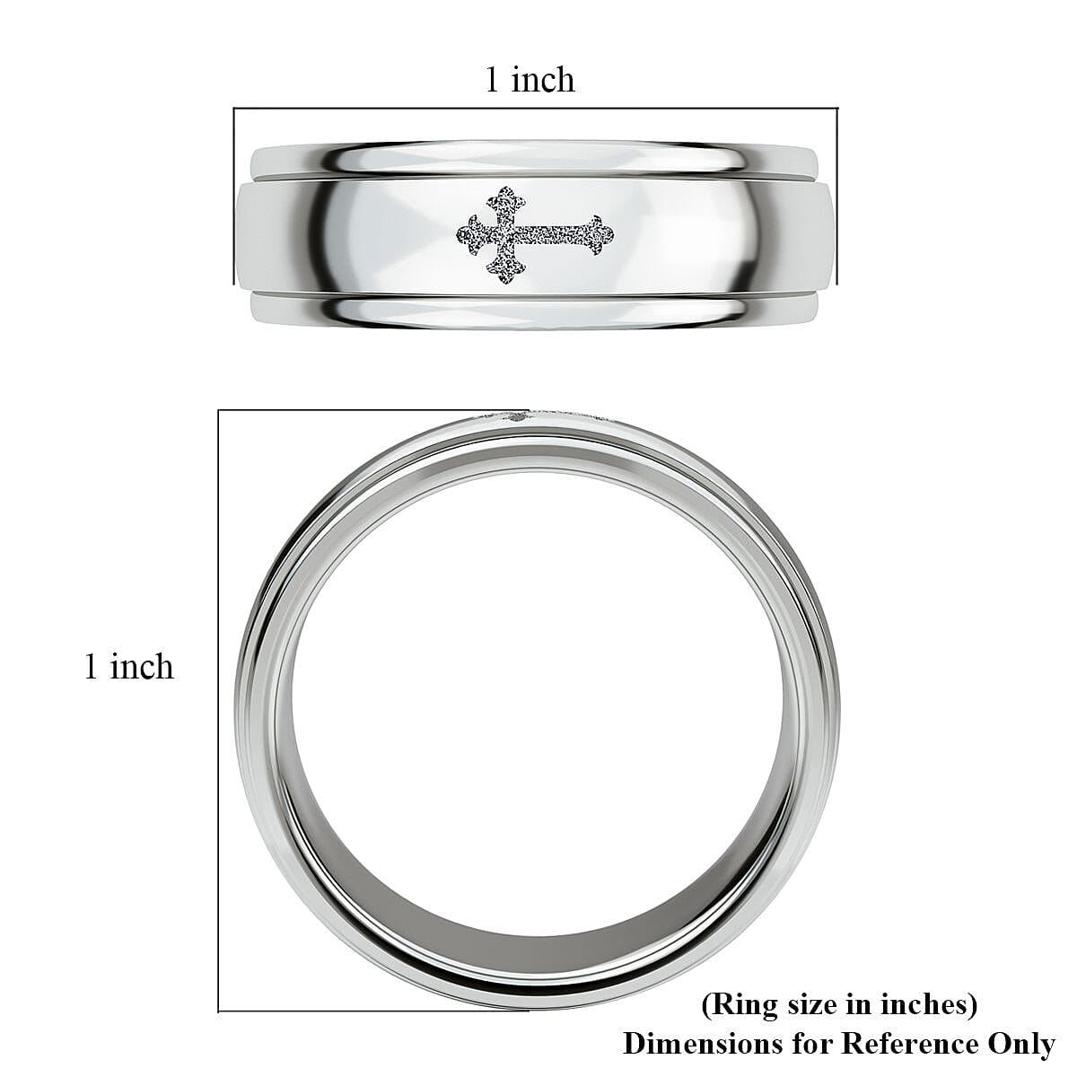 D'Joy Spinner Band Ring in Sterling Silver (Size 9.0) 4.85 Grams image number 7