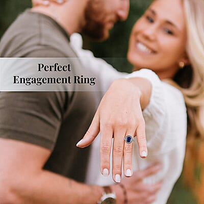 D'Joy Artisan Crafted Lapis Lazuli 3.00 ctw Solitaire Ring in Sterling Silver (Size 10.0)