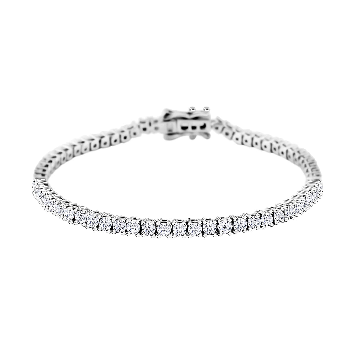 Moissanite Bracelet , Tennis Bracelet , Sterling Silver Bracelet , Moissanite Tennis Bracelet (7.25 In) 4.60 ctw image number 0