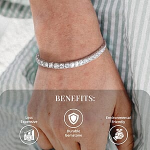 Moissanite 5.00 ctw Bracelet , Tennis Bracelet , Sterling Silver Bracelet , Moissanite Tennis Bracelet (8.00 In)