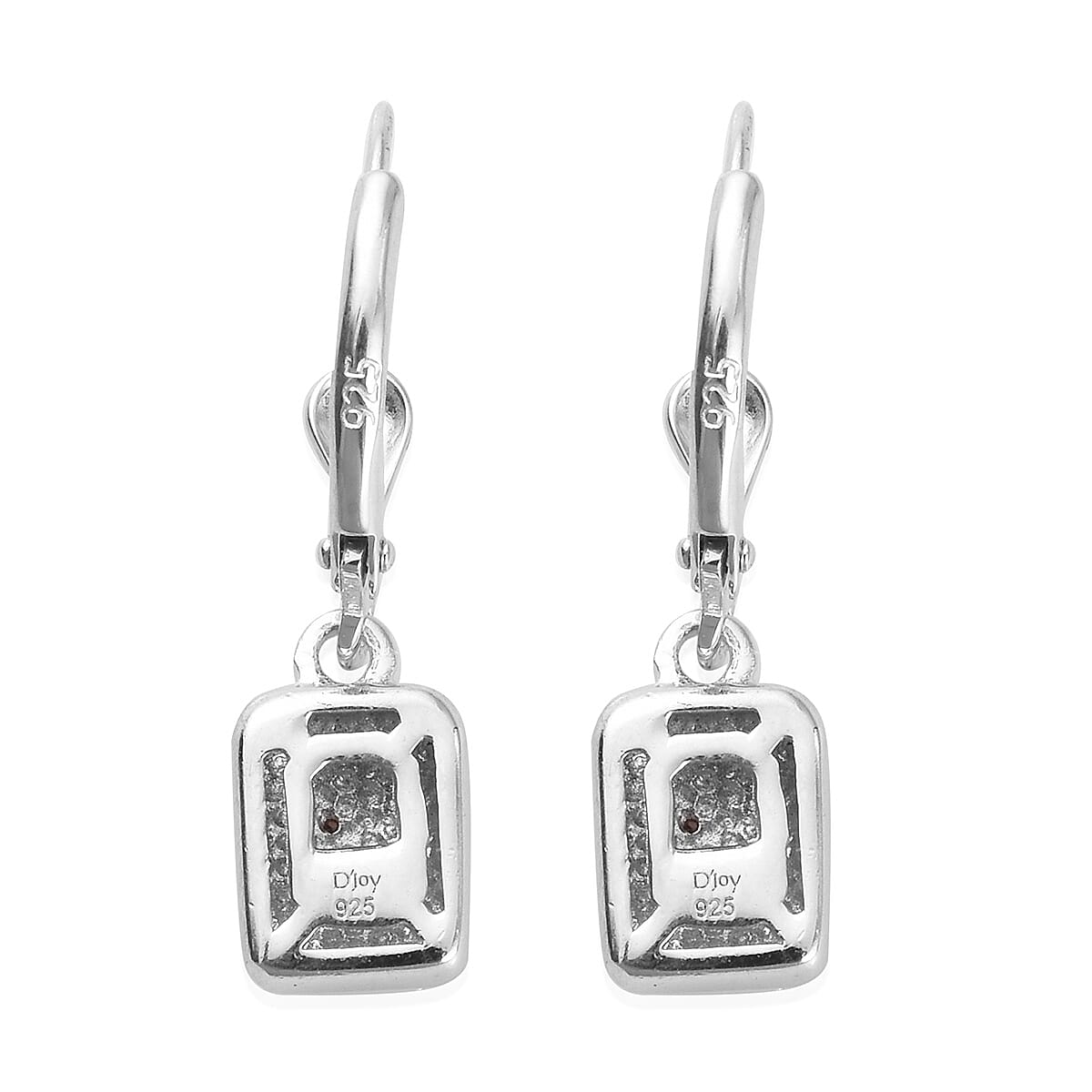 Natural Champagne Diamond Accent Dangle Earrings in Rhodium and Platinum Over Sterling Silver image number 3