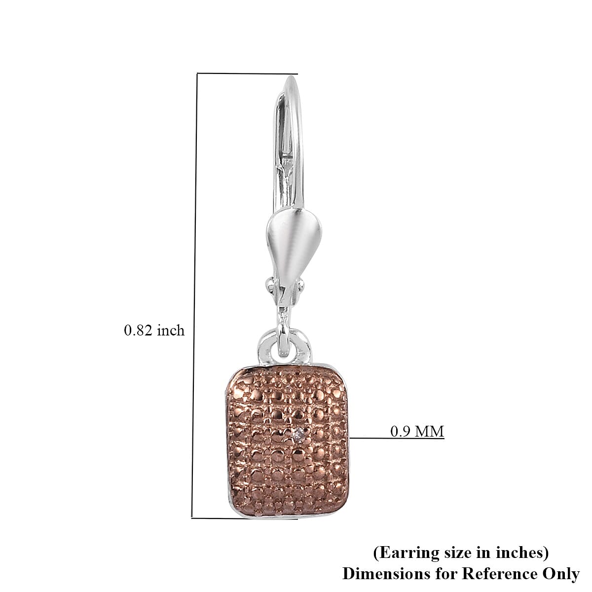 Natural Champagne Diamond Accent Dangle Earrings in Rhodium and Platinum Over Sterling Silver image number 4