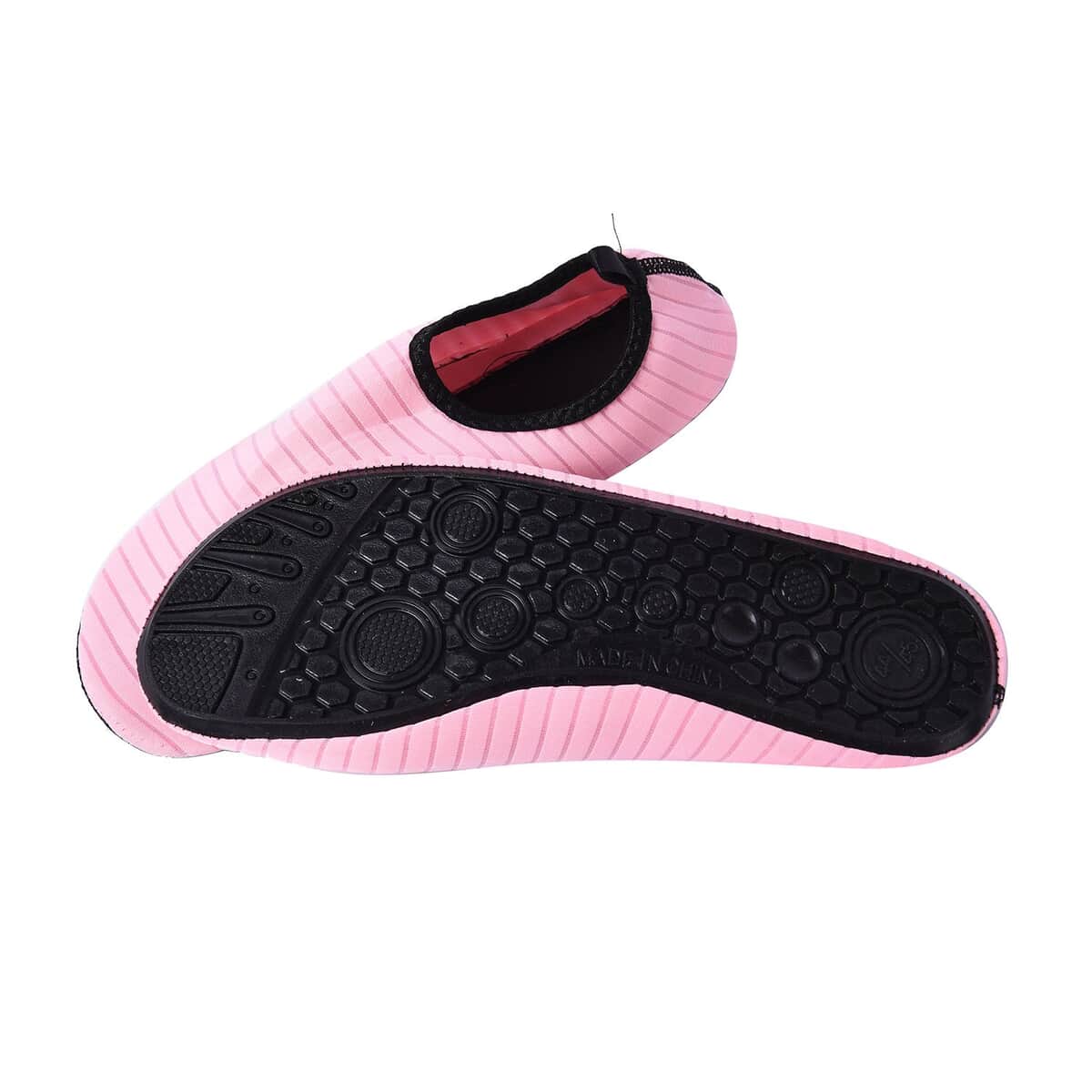 Pink Women's and Men's Water Shoes Barefoot Quick-Dry Aqua Socks image number 3