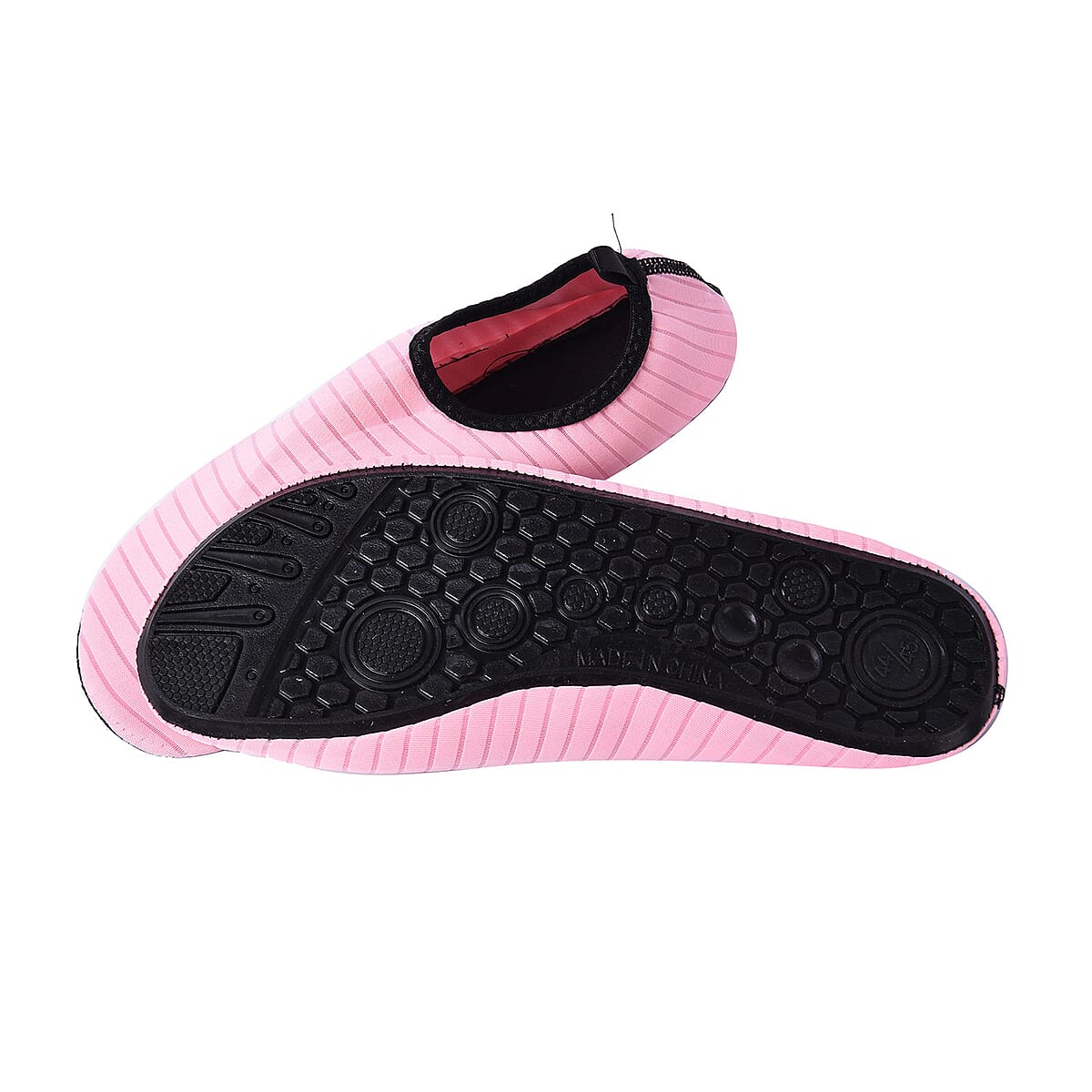 Pink Women's and Men's Water Shoes Barefoot Quick-Dry Aqua Socks image number 6