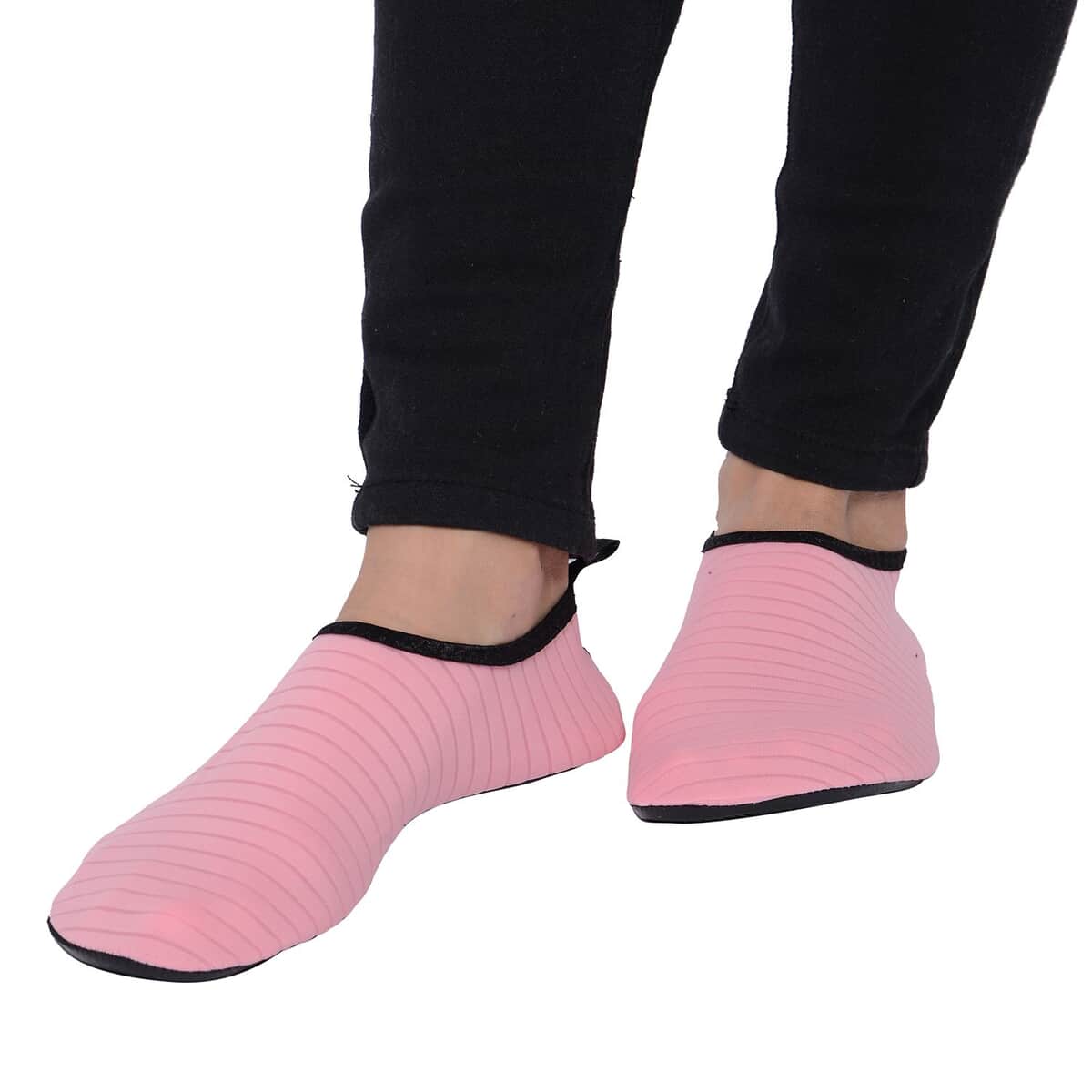 Pink Women's and Men's Water Shoes Barefoot Quick-Dry Aqua Socks image number 0