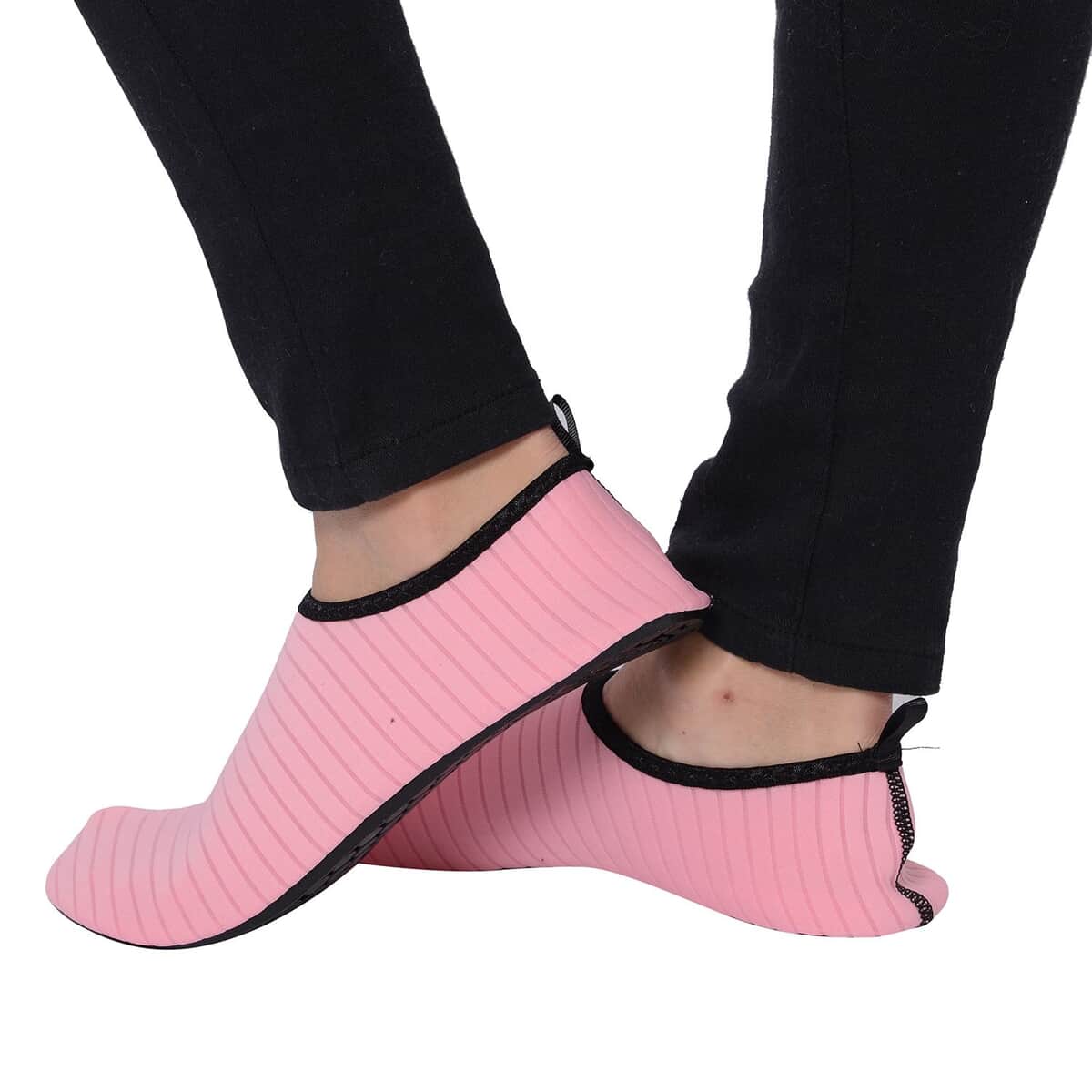 Pink Women's and Men's Water Shoes Barefoot Quick-Dry Aqua Socks image number 1