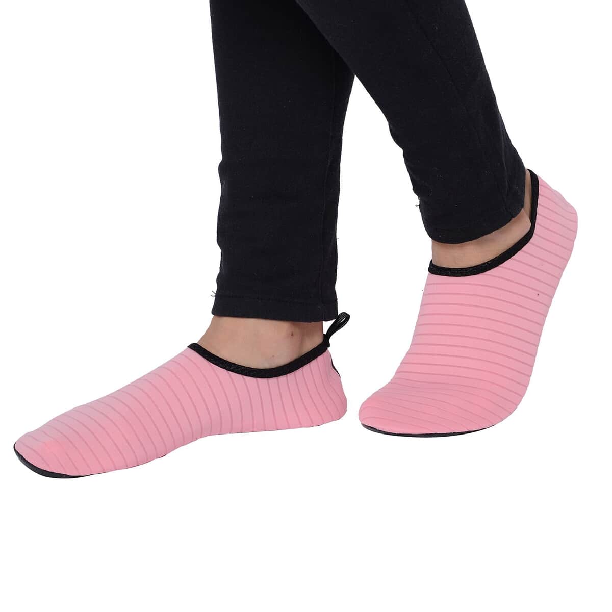 Pink Women's and Men's Water Shoes Barefoot Quick-Dry Aqua Socks image number 2