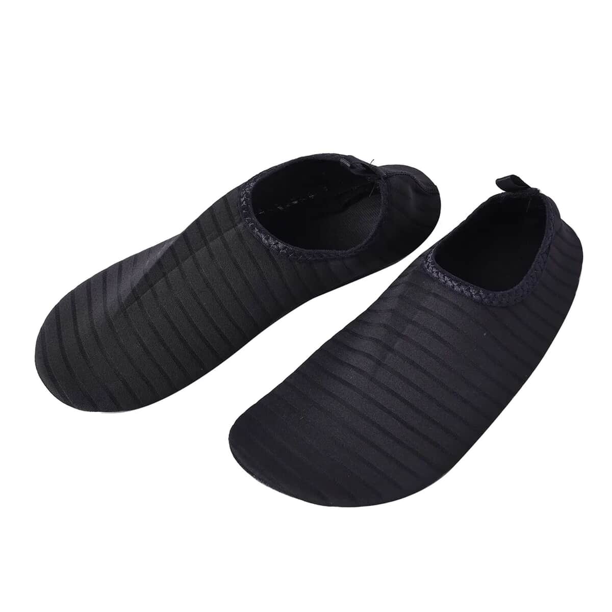 Black Women's and Men's Water Shoes Barefoot Quick-Dry Aqua Socks image number 5