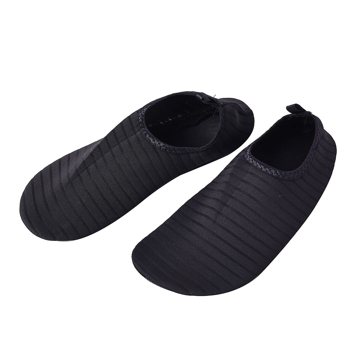 Black Women's and Men's Water Shoes Barefoot Quick-Dry Aqua Socks image number 2