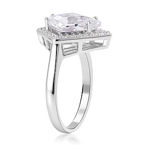 Lustro Stella Finest CZ Kite Shape Ring in Sterling Silver (Size 7.0) 7.40 ctw