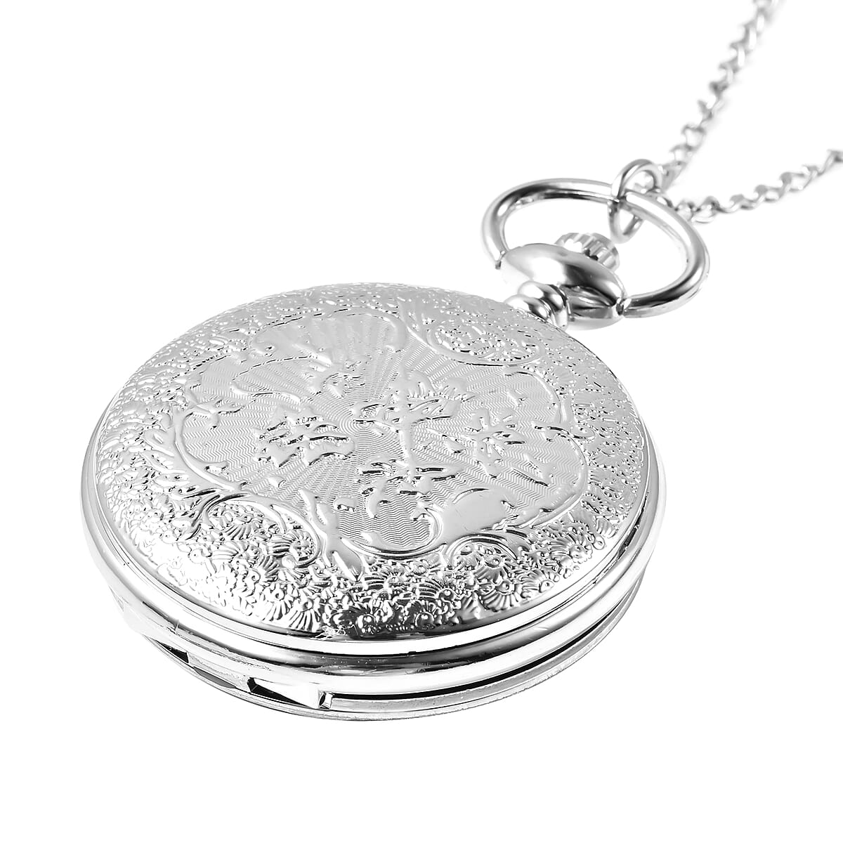 Strada Japanese Movement Water Resistant Finding Nemo Theme Pocket Watch in Silvertone With Iron Chain (31 in) image number 2