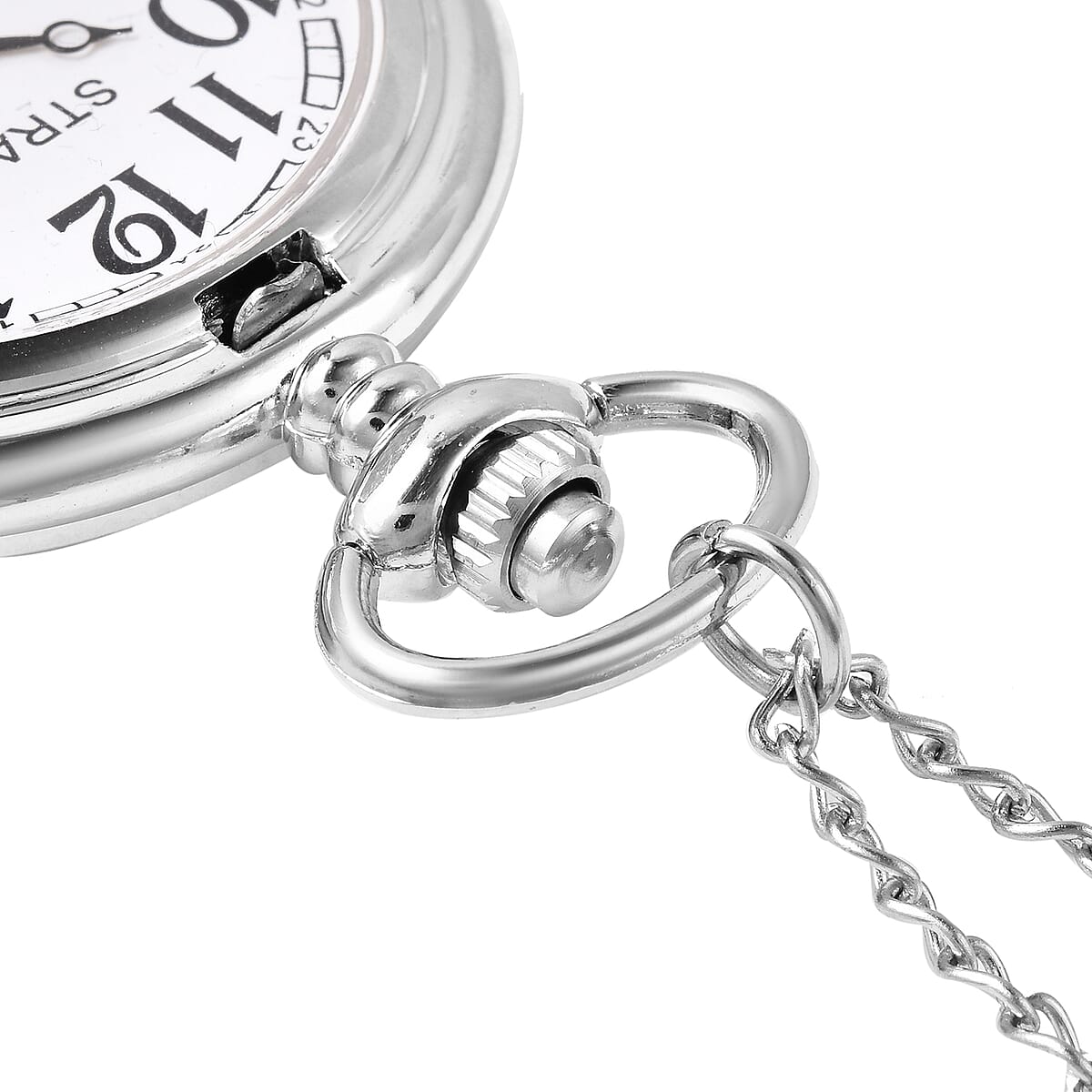 Strada Japanese Movement Water Resistant Finding Nemo Theme Pocket Watch in Silvertone With Iron Chain (31 in) image number 4
