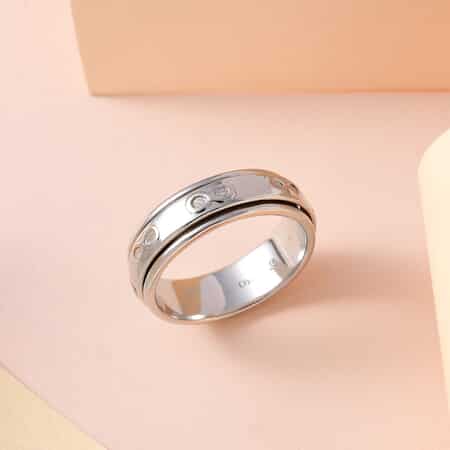 Sterling Silver Infinity Spinner Band Ring, Promise Rings (Size 5.0) 4 Grams image number 1