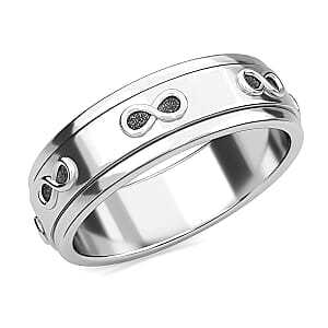 Sterling Silver Infinity Spinner Band Ring, Promise Rings (Size 7.0) 4 Grams