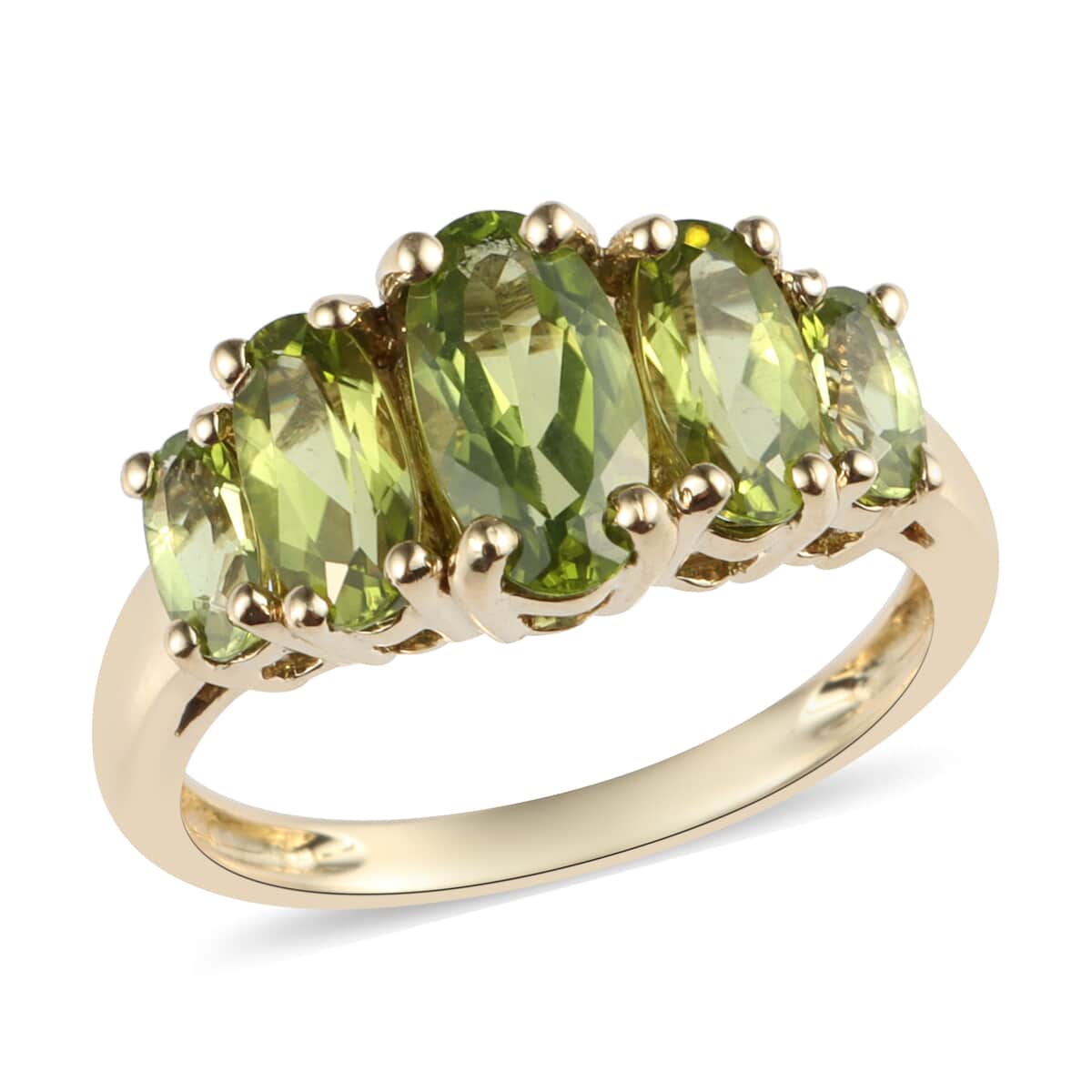 10K Yellow Gold Peridot Ring (Size 8.0) 3.84 Grams 4.15 ctw image number 0