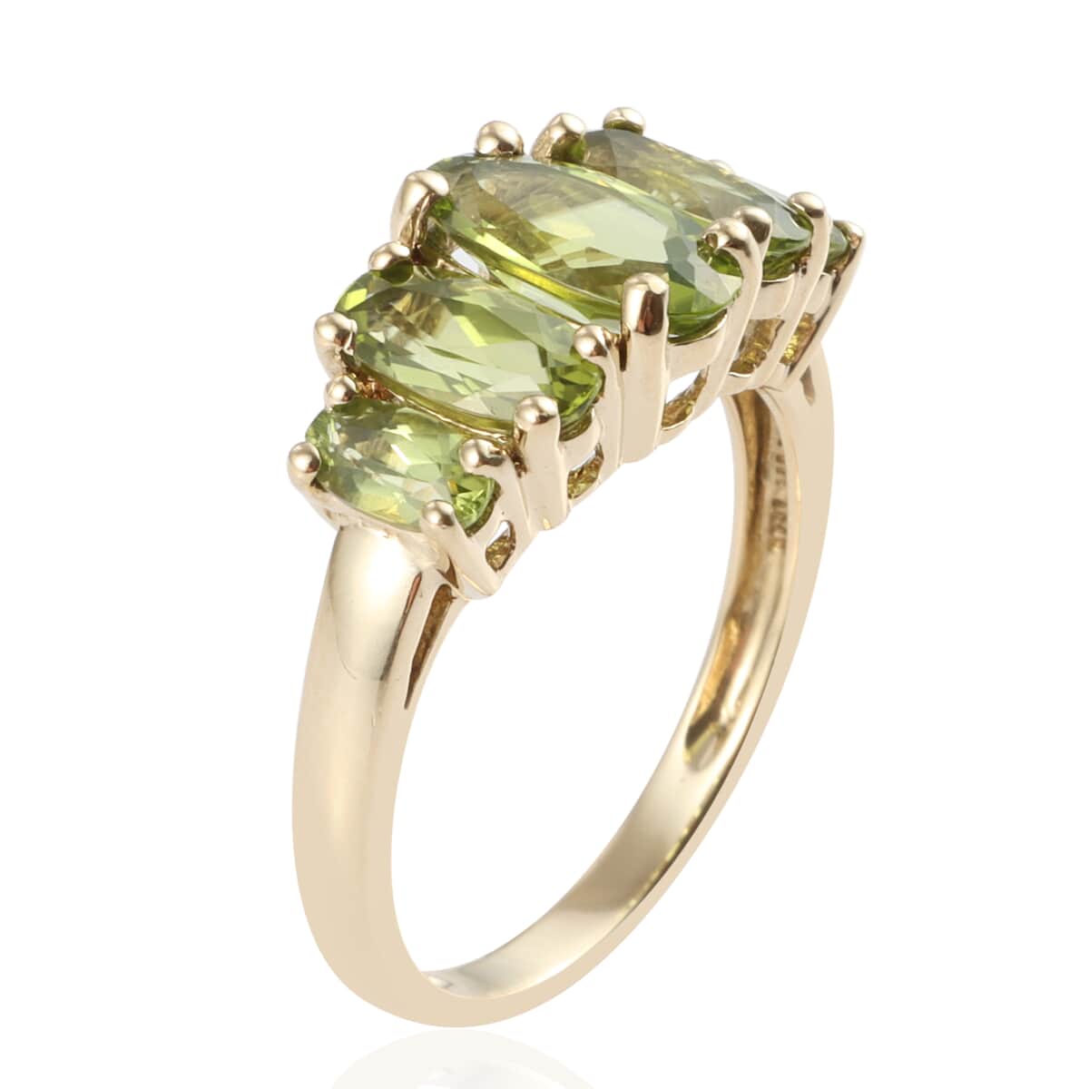 10K Yellow Gold Peridot Ring (Size 8.0) 3.84 Grams 4.15 ctw image number 1