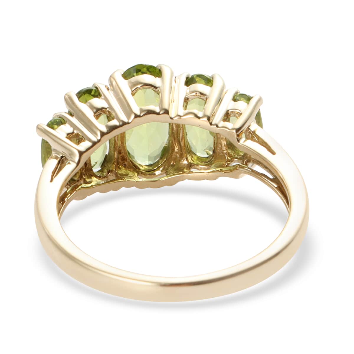 10K Yellow Gold Peridot Ring (Size 8.0) 3.84 Grams 4.15 ctw image number 2