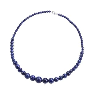 Ankur Treasure Chest Lapis Lazuli Beaded Necklace 18 Inches in Sterling Silver 166 ctw