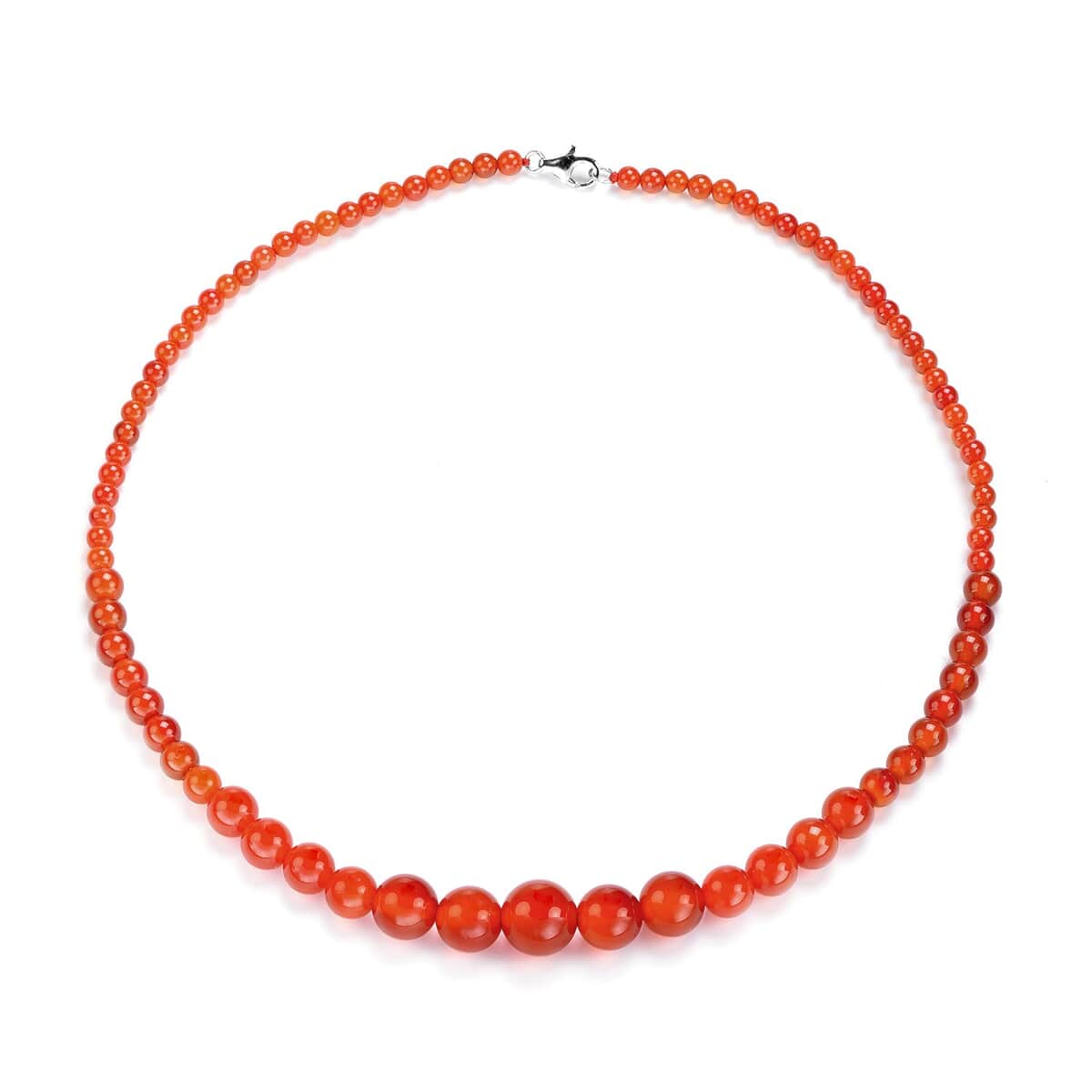 Ankur Treasure Chest Enhanced Red Agate Beaded Necklace 18 Inches in Sterling Silver 129.00 ctw image number 0