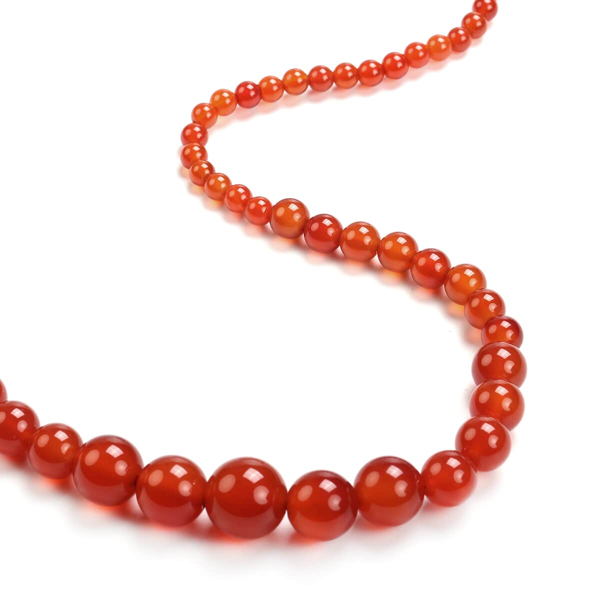 Ankur Treasure Chest Enhanced Red Agate Beaded Necklace 18 Inches in Sterling Silver 129.00 ctw image number 2