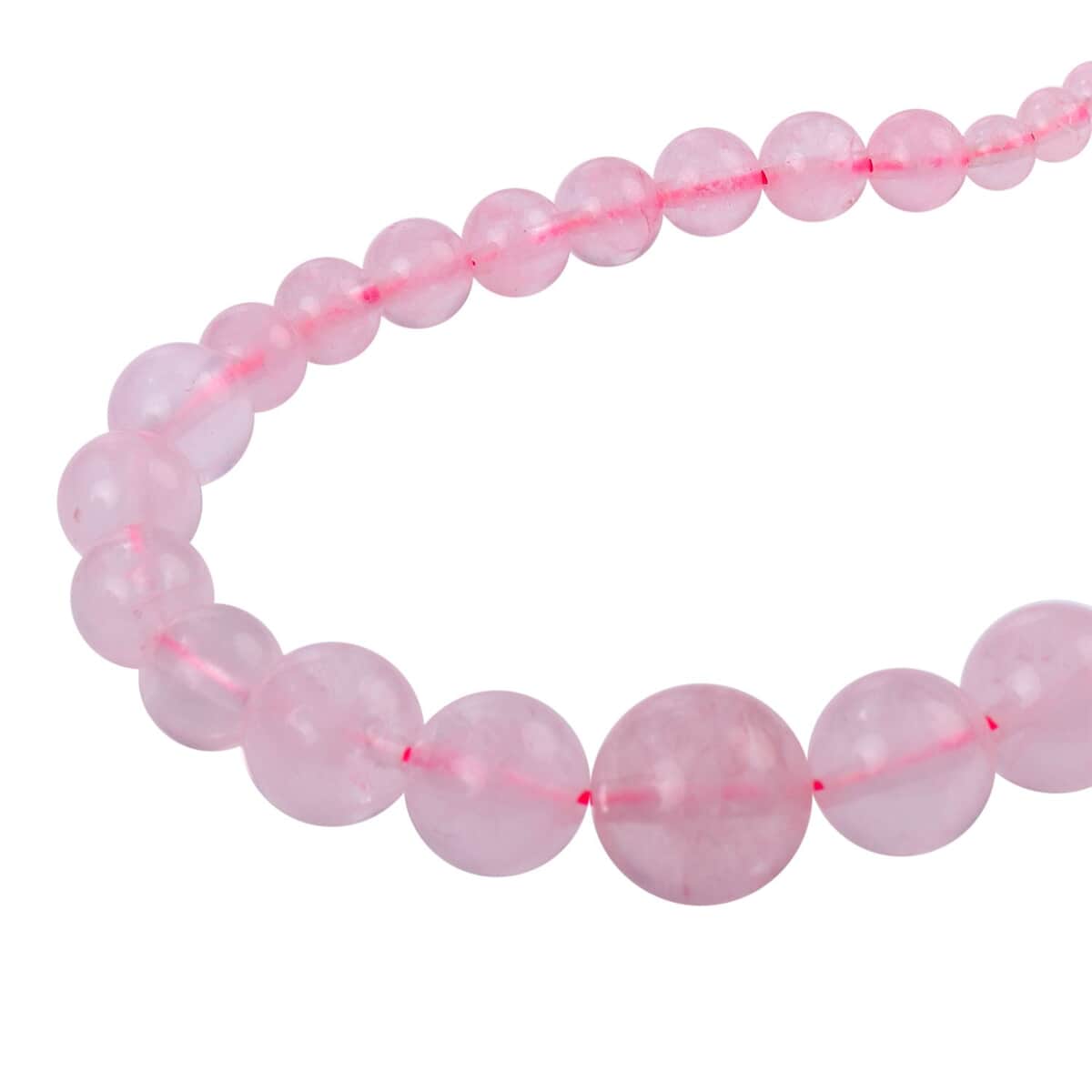 Ankur Treasure Chest Galilea Rose Quartz Beaded Necklace 18 Inches in Sterling Silver 138.00 ctw image number 2