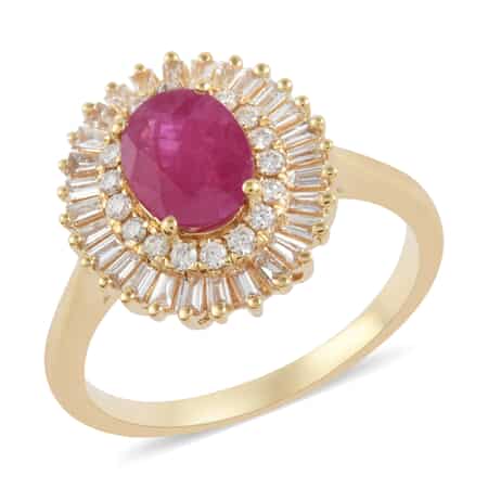 Appraised Iliana 18K Yellow Gold AAA Royal Ruby and G-H SI Diamond Ring (Size 7.0) 5 Grams 2.00 ctw image number 0