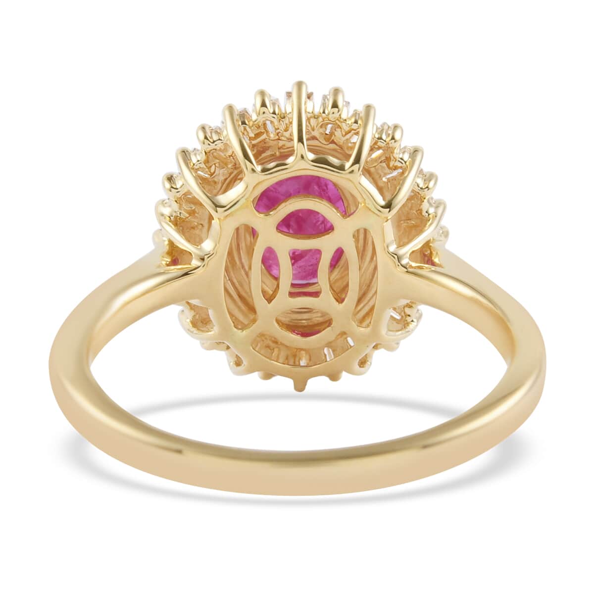 Appraised Iliana 18K Yellow Gold AAA Royal Ruby and G-H SI Diamond Ring (Size 7.0) 5 Grams 2.00 ctw image number 3
