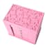 Pink Wooden Carved Flower with Crystal 5 Tier Jewelry Box with Large Mirror and Key Lock image number 3