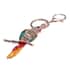 Set of 3 Multi Color Austrian Crystal, Enameled Parrot, Pineapple and Bee Keychain in Rosetone image number 3