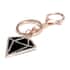 Set of 3 Multi Color Austrian Crystal, Enameled Diamond Shape, Camera and Crown Keychain in Rosetone image number 3