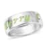 Glow in the Dark Resin Merry Christmas Band Ring in Platinum Over Sterling Silver (Size 9.0) image number 0