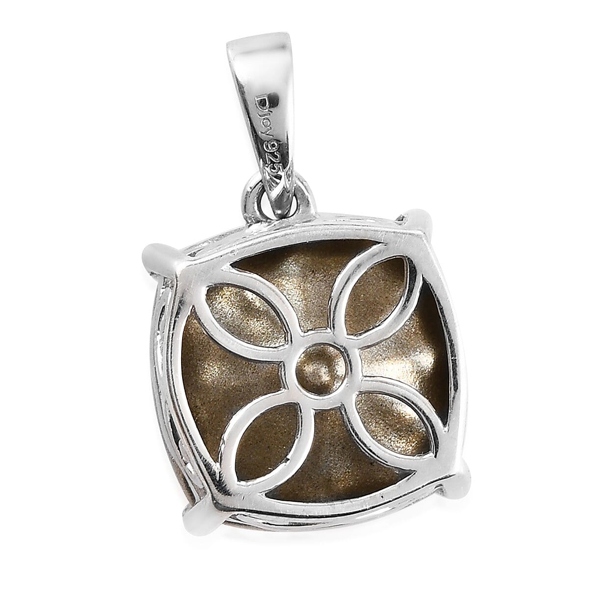 Emerald Color Crystal Solitaire Pendant in Platinum Over Sterling Silver
