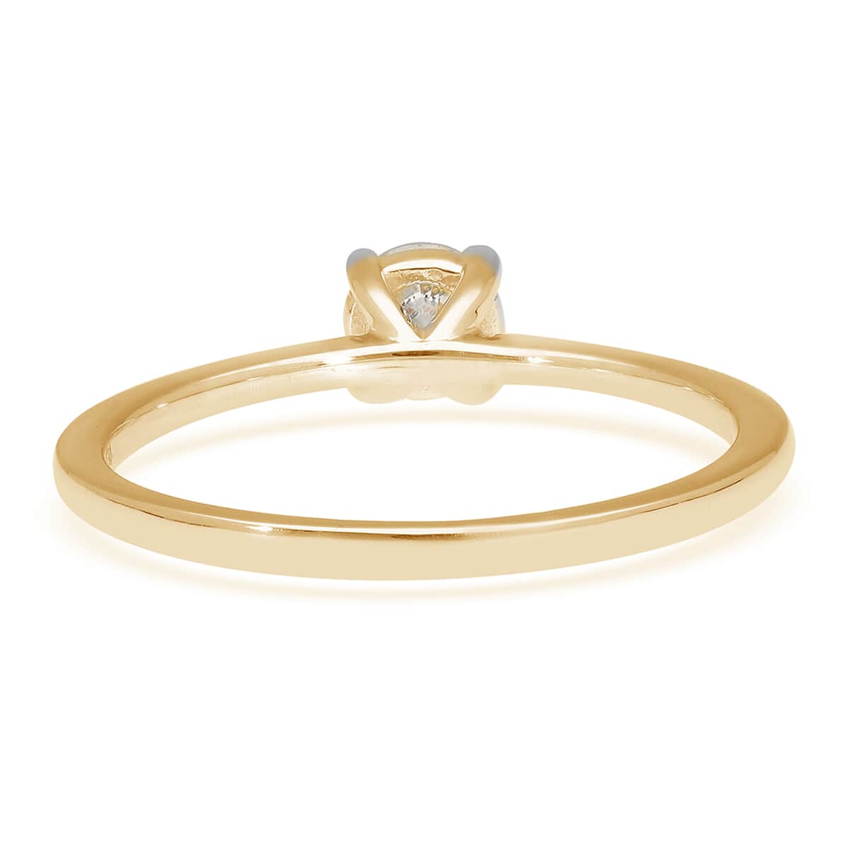 SGL Certified 10K Yellow Gold G-H I3 Diamond Solitaire Ring (Size 10.0) 0.50 ctw image number 4