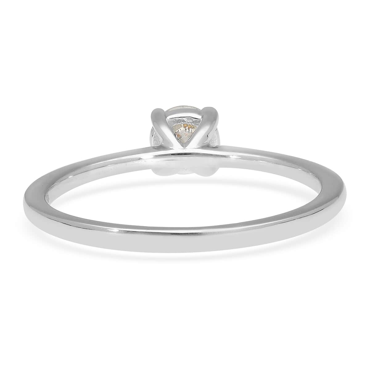 SGL Certified 10K White Gold G-H I3 Diamond Solitaire Ring (Size 7.0) 0.50 ctw image number 4