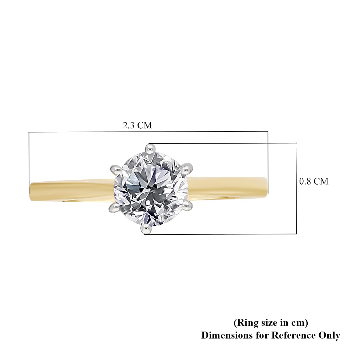SGL Certified 10K Yellow Gold Diamond (G-H, I3) Solitaire Ring (Size 6.0) 1.00 ctw image number 5