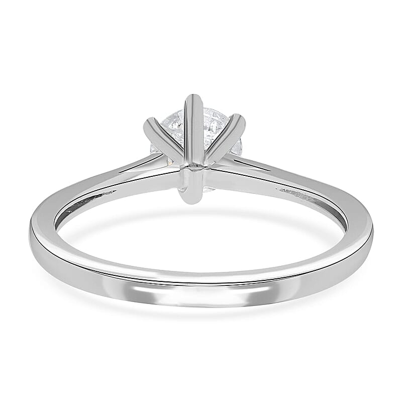 SGL Certified 1.00 ctw Diamond G-H I3 Solitaire Ring in 10K White Gold (Size 8.0)