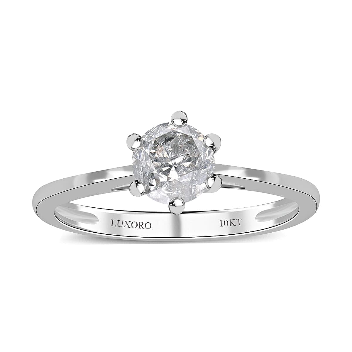 SGL Certified 1.00 ctw Diamond G-H I3 Solitaire Ring in 10K White Gold (Size 9.0)