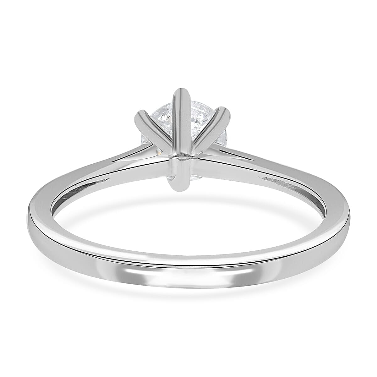 SGL Certified 1.00 ctw Diamond G-H I3 Solitaire Ring in 10K White Gold (Size 9.0)