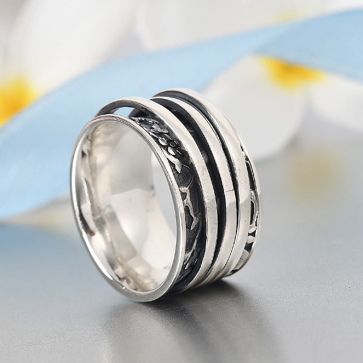 D'Joy Sterling Silver Stackable Ring (Size 8.0) 5.84 Grams
